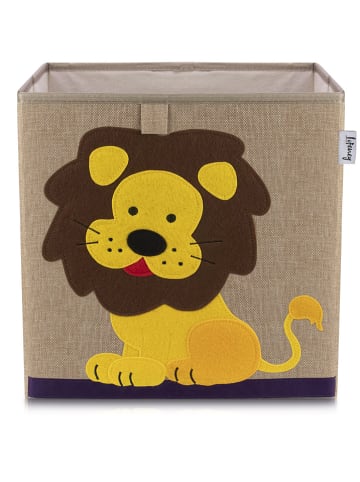 Lifeney Pudełko "Lion" w kolorze jasnobrązowo-żółtym - 33 x 33 x 33 cm