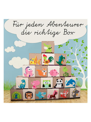 Lifeney Pudełko "Leopard" w kolorze beżowo-pomarańczowym - 33 x 33 x 33 cm