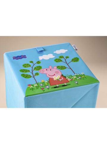 Fackelmann Aufbewahrungsbox "Peppa Blumen" in Hellblau - (B)30 x (H)30 x (T)30 cm
