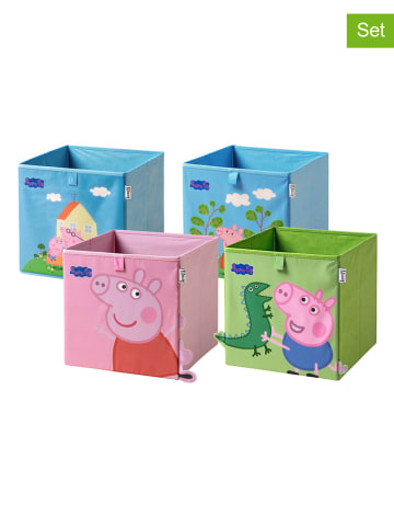 Lifeney Pudełka (4 szt.) "Peppa" ze wzorem - 30 x 30 x 30 cm
