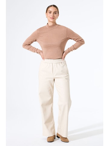 Garcia Kunstleren broek crème