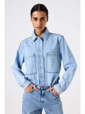 Garcia Spijkerblouse lichtblauw