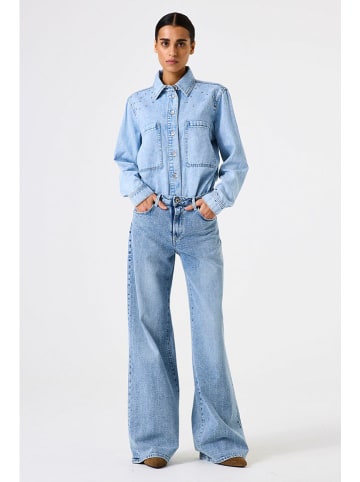 Garcia Spijkerblouse lichtblauw