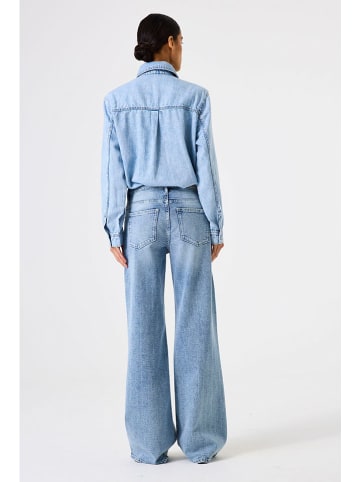 Garcia Spijkerblouse lichtblauw