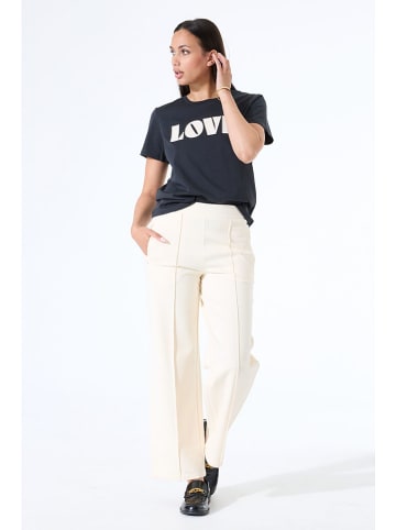 Garcia Spodnie w kolorze kremowym