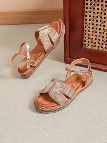 Sixth Sens Sandały w kolorze złotym