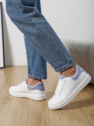 Sixth Sens Sneakersy w kolorze biało-błękitnym