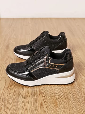 Sixth Sens Sleehaksneakers zwart