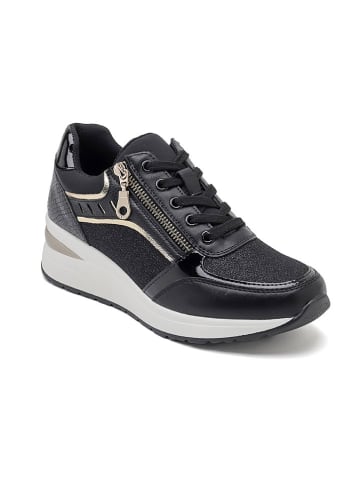 Sixth Sens Sleehaksneakers zwart