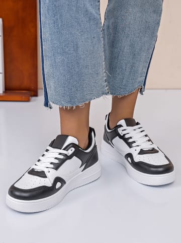 Sixth Sens Sneakersy w kolorze biało-czarnym
