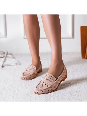 Lov'it Mokasyny w kolorze beżowym