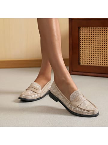 Lov'it Mokasyny w kolorze beżowym