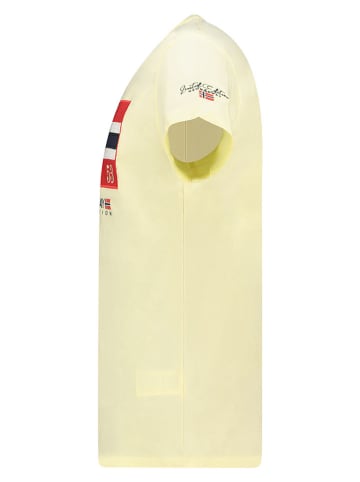 Geographical Norway Koszulka "Newflag" w kolorze żółtym