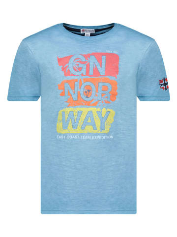 Geographical Norway Shirt "Jemilio" lichtblauw