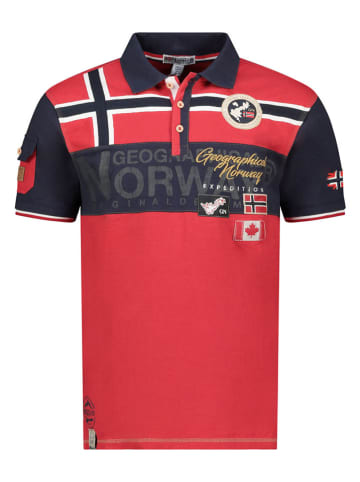 Geographical Norway Koszulka polo "Karadock" w kolorze czerwonym