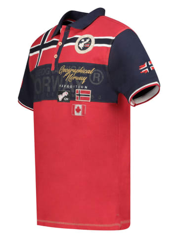 Geographical Norway Koszulka polo "Karadock" w kolorze czerwonym
