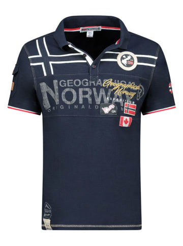 Geographical Norway Koszulka polo "Karadock" w kolorze granatowym