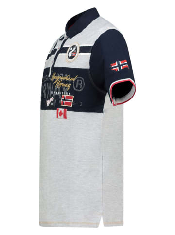 Geographical Norway Koszulka polo "Karadock" w kolorze szarym