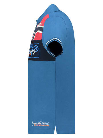 Geographical Norway Koszulka polo "Kidney" w kolorze niebieskim