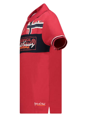 Geographical Norway Koszulka polo "Kidney" w kolorze czerwonym