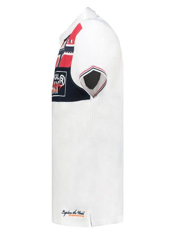 Geographical Norway Koszulka polo "Kidney" w kolorze białym