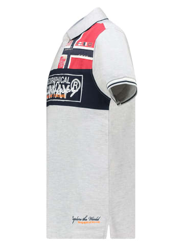 Geographical Norway Koszulka polo "Kidney" w kolorze szarym