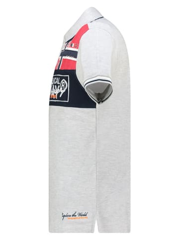 Geographical Norway Koszulka polo "Kidney" w kolorze szarym
