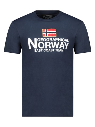 Geographical Norway Koszulka "Jacky" w kolorze granatowym