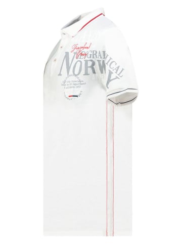 Geographical Norway Koszulka polo "Adventure" w kolorze białym