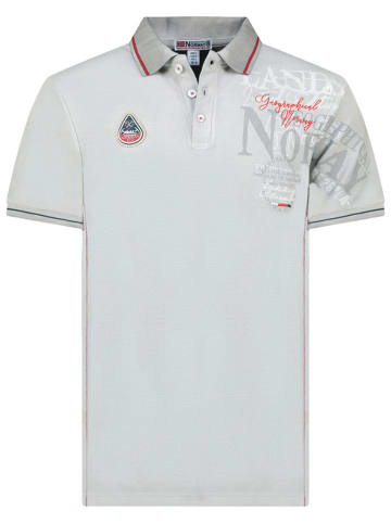 Geographical Norway Koszulka polo "Adventure" w kolorze szarym