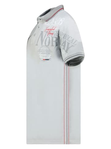Geographical Norway Koszulka polo "Adventure" w kolorze szarym