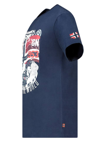 Geographical Norway Koszulka "Jacross" w kolorze granatowym