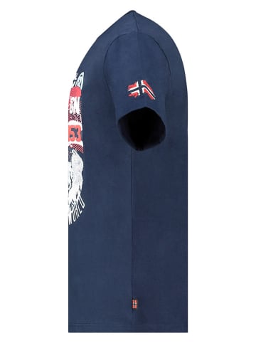 Geographical Norway Koszulka "Jacross" w kolorze granatowym
