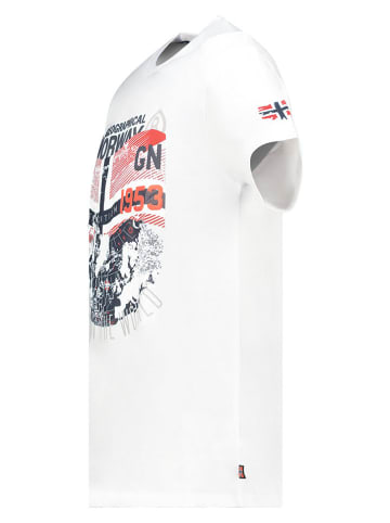 Geographical Norway Koszulka "Jacross" w kolorze białym