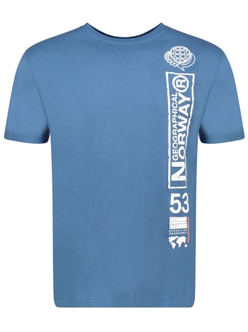Geographical Norway Koszulka "Japon" w kolorze niebieskim