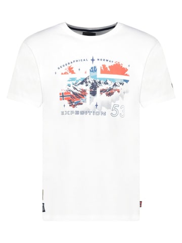 Geographical Norway Koszulka "Stone" w kolorze białym