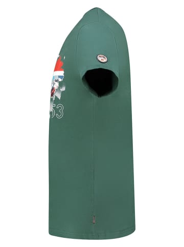 Geographical Norway Koszulka "Stone" w kolorze zielonym