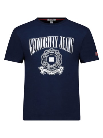 Geographical Norway Koszulka "Jacao" w kolorze granatowym