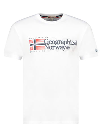 Geographical Norway Koszulka "Jaramont" w kolorze białym