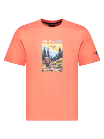 Geographical Norway Koszulka "Jinto" w kolorze pomarańczowym