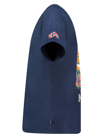 Geographical Norway Koszulka "Jinto" w kolorze granatowym