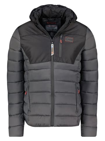 Geographical Norway Kurtka pikowana "Batilo" w kolorze szaro-czarnym