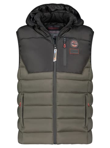 Geographical Norway Weste "Vatilo" in Khaki/ Schwarz