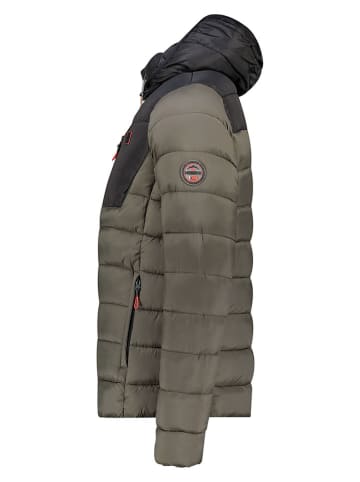 Geographical Norway Doorgestikte jas "Batilo" kaki/zwart