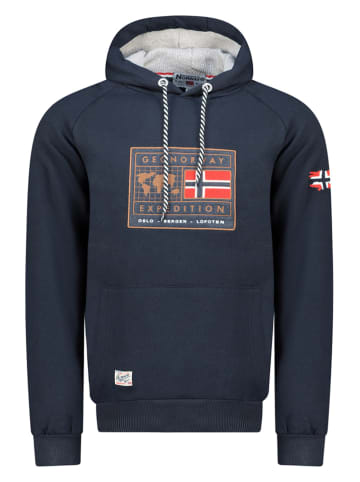 Geographical Norway Hoodie "Gofoten" donkerblauw