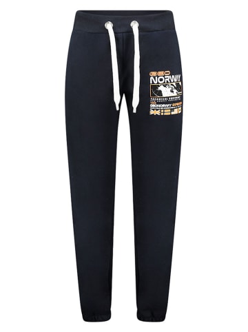 Geographical Norway Spodnie dresowe "Mholme" w kolorze granatowym