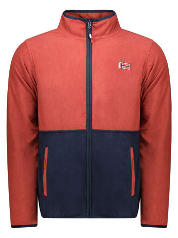 Geographical Norway Fleece vest "Touki" rood/donkerblauw