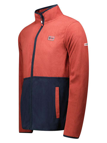 Geographical Norway Fleece vest "Touki" rood/donkerblauw