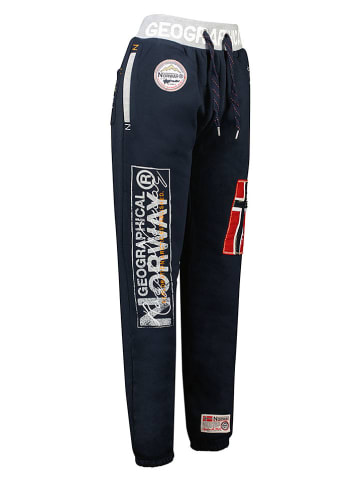 Geographical Norway Spodnie dresowe "Myer" w kolorze granatowym