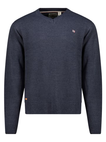 Geographical Norway Sweter "Froste" w kolorze granatowym